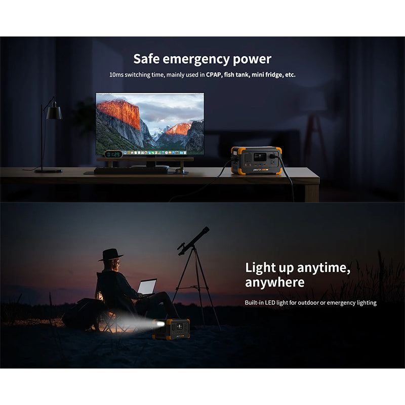 Pecron E300LFP Portable Power Station(UPS) 600W/288Wh LiFePo4 Portable power bank, 220V power bank, 2 year warranty