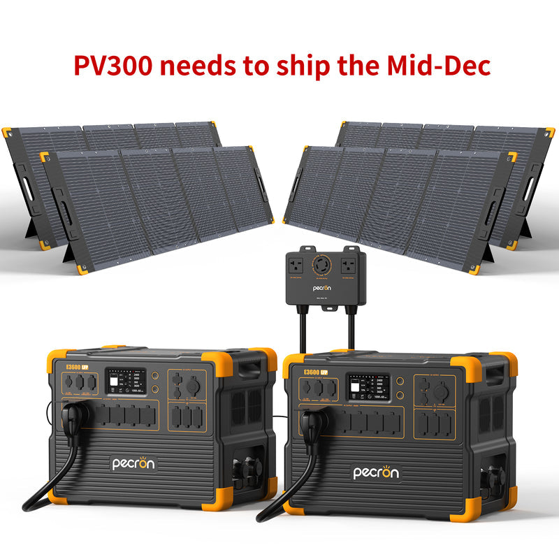 ชุดเครื่องปั่นไฟพลังงานแสงอาทิตย์ PECRON E3600LFP 3600W 3072Wh
