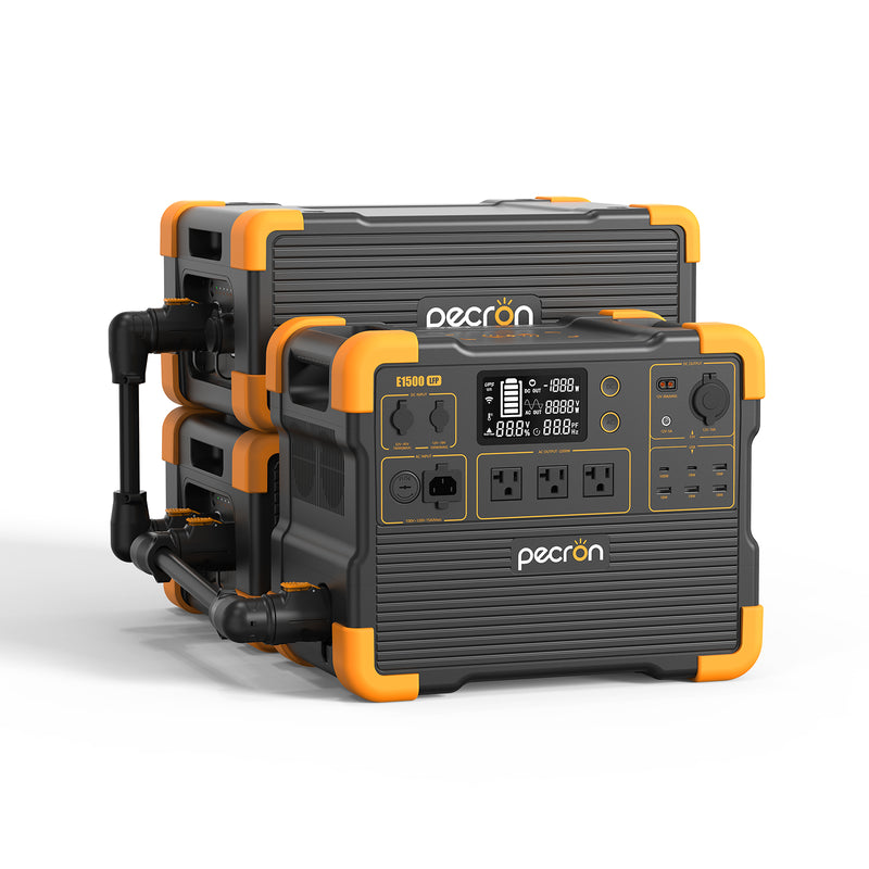 PECRON E1500LFP สถานีพลังงานแบบพกพาขยายได้ 2200W 1536Wh