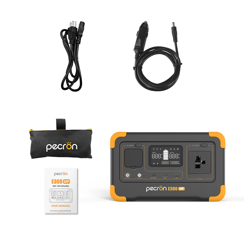 Pecron E300LFP Portable Power Station(UPS) 600W/288Wh LiFePo4 Portable power bank, 220V power bank, 2 year warranty