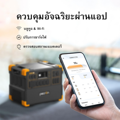 ชุดเครื่องปั่นไฟพลังงานแสงอาทิตย์ PECRON E3600LFP 3600W 3072Wh