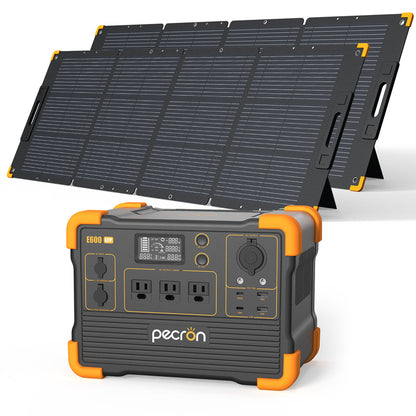 สถานีพลังงานแบบพกพา PECRON E600LFP 1,200 วัตต์ 614 วัตต์ชั่วโมง LiFePo4