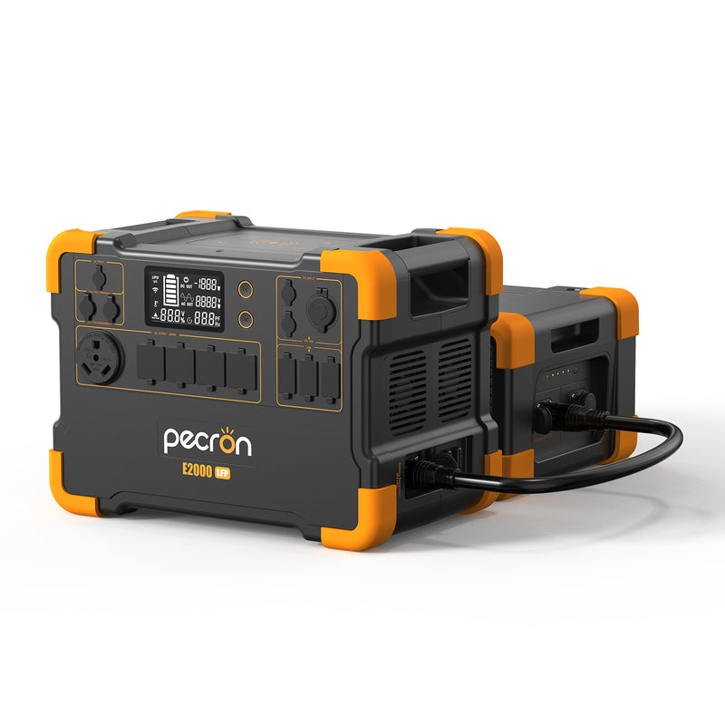 PECRON E2000LFP สถานีพลังงานแบบพกพาขยายได้ 2,000 วัตต์ 1,920 วัตต์ชั่วโมง