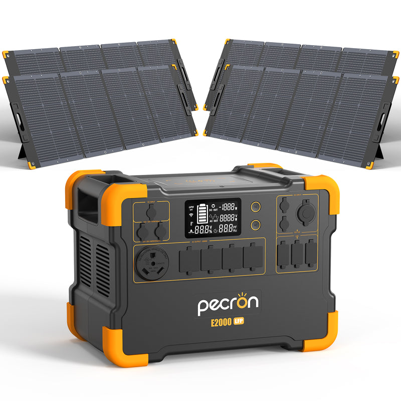 PECRON E2000LFP สถานีพลังงานแบบพกพาขยายได้ 2,000 วัตต์ 1,920 วัตต์ชั่วโมง