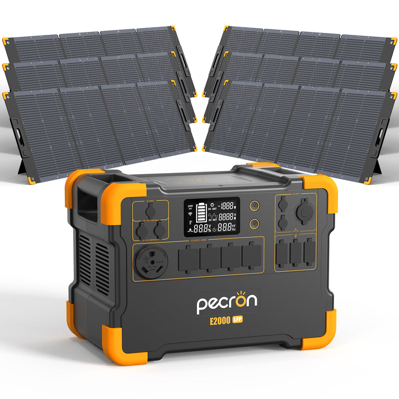 PECRON E2000LFP สถานีพลังงานแบบพกพาขยายได้ 2,000 วัตต์ 1,920 วัตต์ชั่วโมง