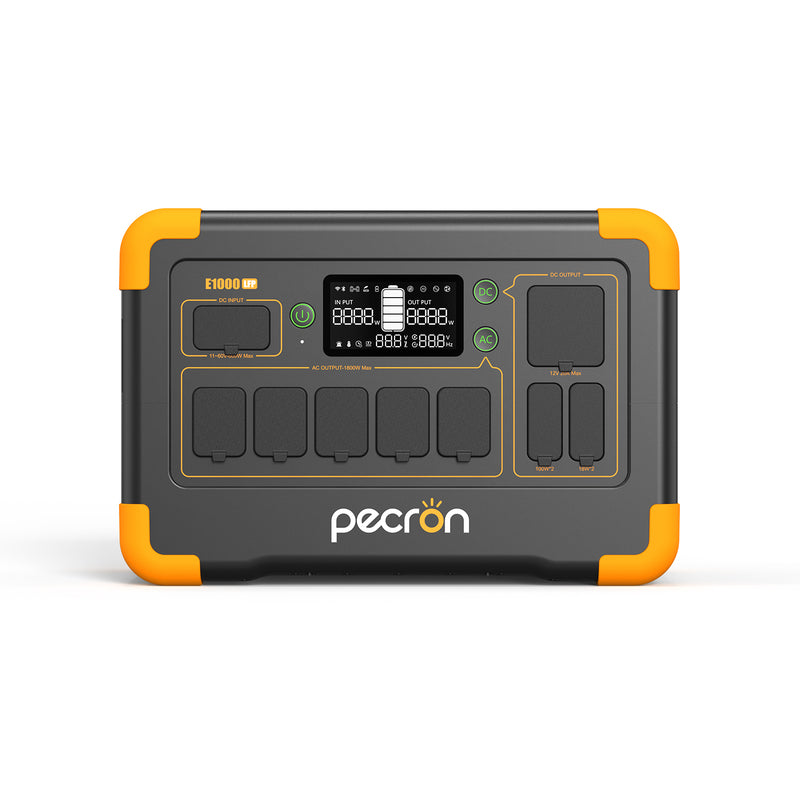 เครื่องผลิตไฟฟ้าแบบพกพา PECRON E1000LFP 1,800 วัตต์ 1,024 วัตต์ชั่วโมง