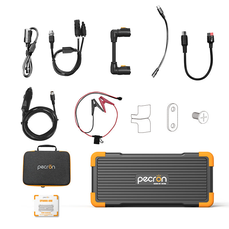 แบตเตอรี่ขยาย PECRON EP3000-48V 3072Wh สำหรับ E1500LFP/ E3600LFP/ E1000LFP/ E2400LFP/ F3000LFP